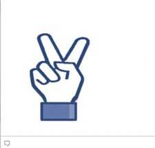 Peace facebook emoticon
