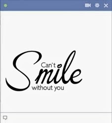 can't smile without you facebook emoticon