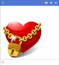 Heart with lock facebook emoticon