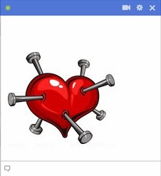 heart with pins facebook emoticon