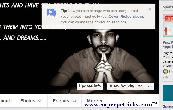 Now you can change who can see your old cover photos - just go to your Cover Photos Album.You can change the privacy of each one.