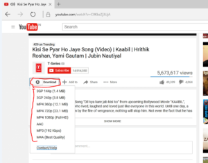 download youtube videos in edge browser