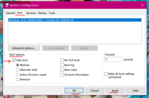 how to enter into safe mode in windows
