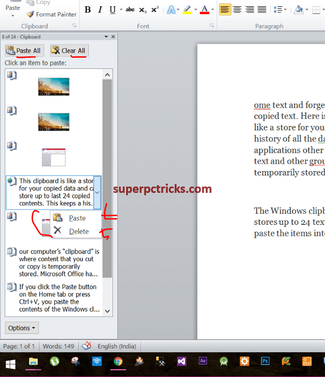 word clipboard preview not working - photo #1