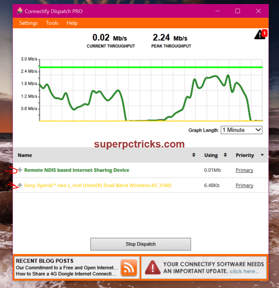 combine two internet connections