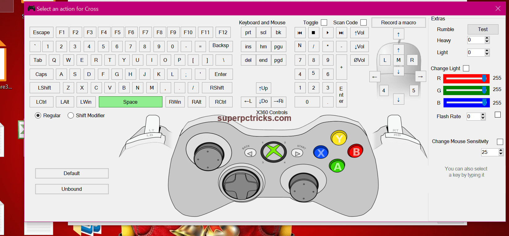 Connect the controller using a usb cable