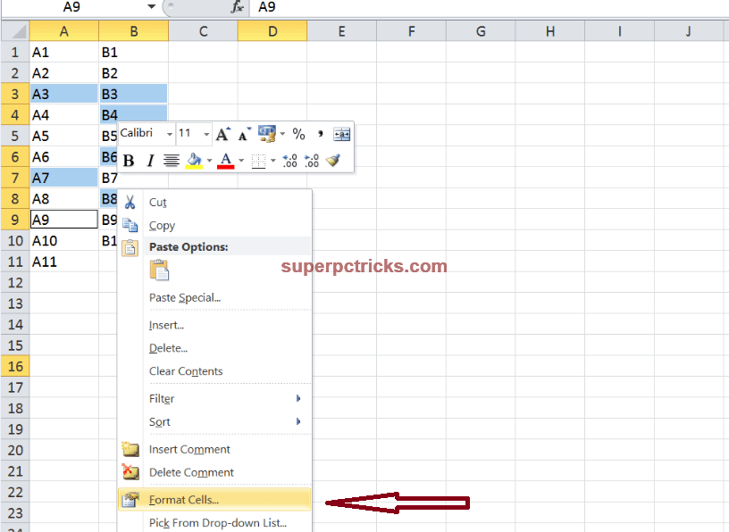 how to lock certain cells in excel 2007