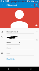 block a contact on android phone