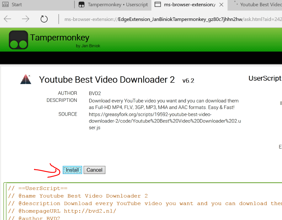 download youtube videos on edge