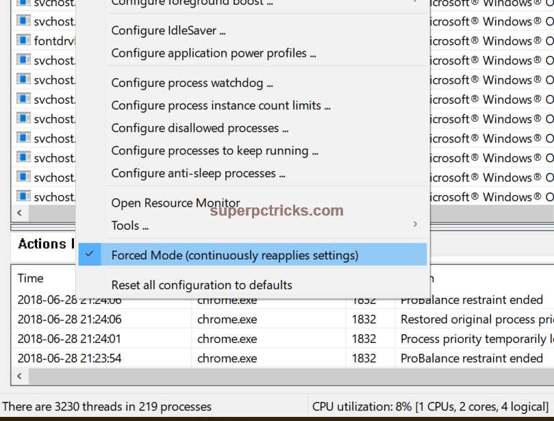 how to prioritise cpu usage