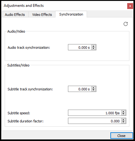 sync audio using vlc