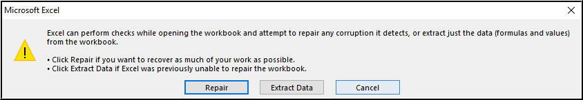 how to repair corrupted excel files