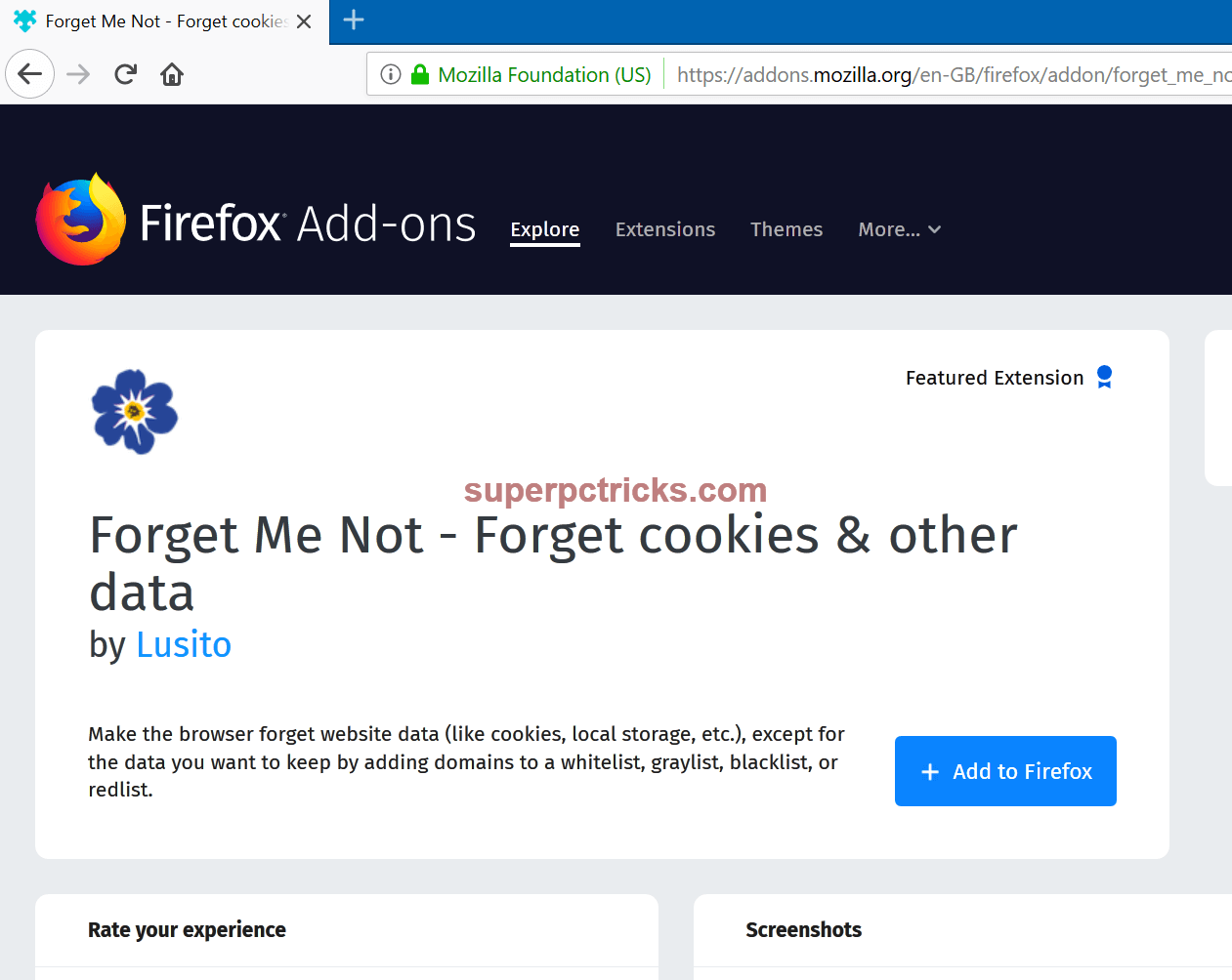 manage cookies firefox